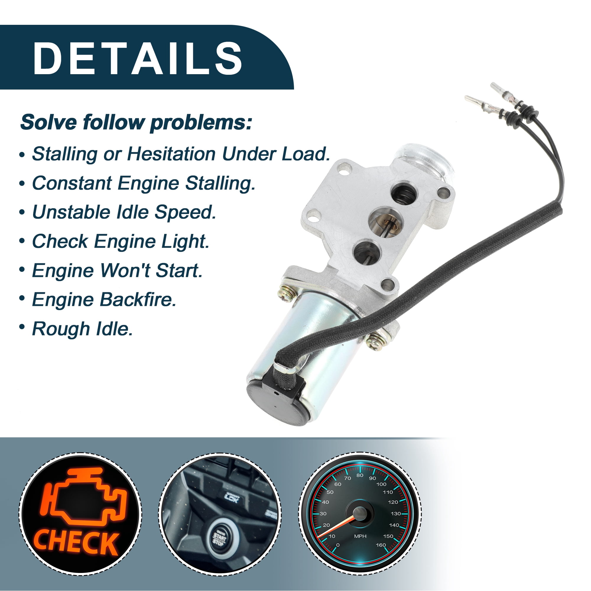 Unique Bargains Car Idle Air Control Valve for Nissan Pickup 1986-2009 and for Nissan D21