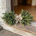 thumbnail image 6 of Realistic Olive Branch Wreath Teardrop Swag,Artificial Faux Greenery Hanging Pendant for Front Door,Wedding Arch,Window & Wall Decor,Year-Round Indoor/Outdoor Farmhouse Porch Decoration, 6 of 7