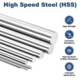 thumbnail image 4 of Uxcell 10Pack Round Steel Rods, 5.9mm x 100mm SKD11 Steel Solid Lathe Bar Stock Tool, 4 of 6