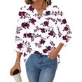 thumbnail image 4 of 3/4 Sleeve Blouses for Women Round Neck,Women's Shirts Lightweight 2026 Spring Summer Fashion 3/4 Length Sleeve Tops Business Casual Blouses Western Outfits, 4 of 6