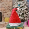 thumbnail image 7 of Red Christmas Hat Soft Bright Color Applique Adorable Fabric Santa Claus Christmas Hat for Party, 7 of 7