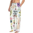 thumbnail image 3 of Kdxio Spring Flowers Birds Print Men's Sleep Pajama Pant Lounge Pants with Pockets, 3 of 8