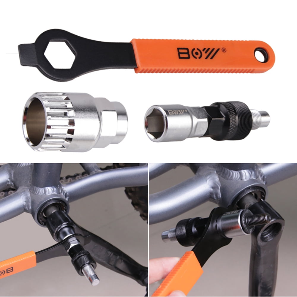 Bike Crank Extractor Bottom Bracket Remover Spanner Repair Tool Kit Crank Puller 