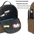 thumbnail image 5 of Zufioo Leopard Print Fashion Large Capacity Backpack, Zippered Multi-compartment Travel Work Campus Lightweight Backpack, Unisex, 5 of 5
