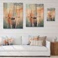 thumbnail image 4 of Designart "Minimalism Sailboat flow IX" Nautical & Beach Print on Natural Pine Wood, 4 of 5