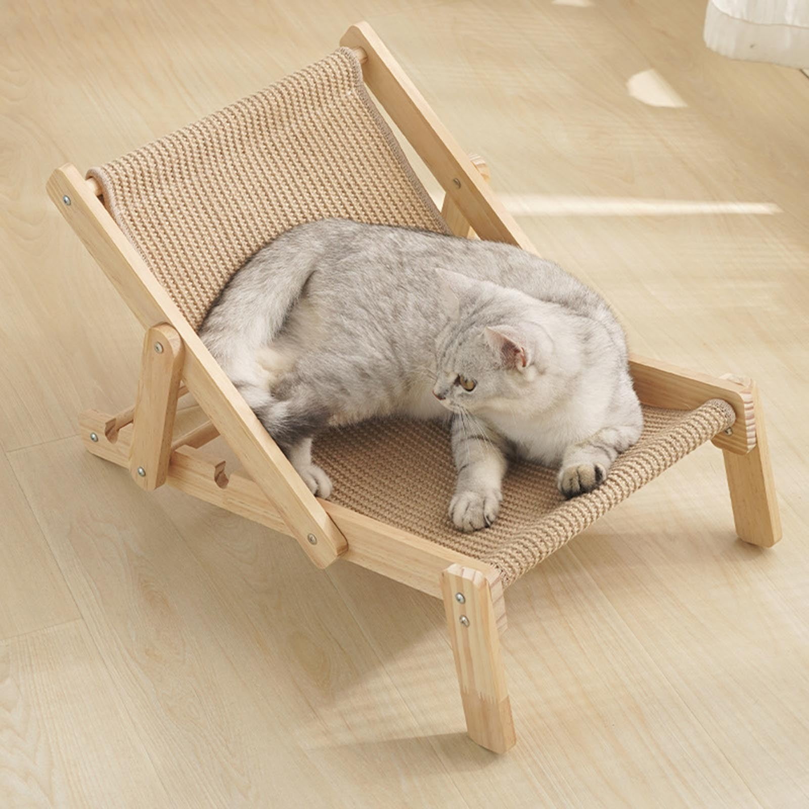 Celerypets Cat Lounger Chair with Adjustable Positions and Sisal Scratcher Bed for Indoor Feline Comfort