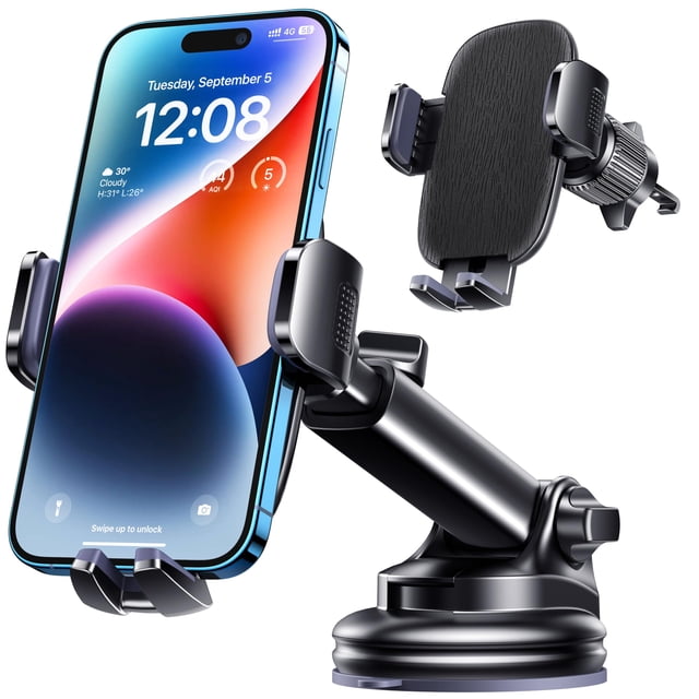 Soporte para celular para auto Qifutan 3 en 1 para tablero y rejilla de ventilación