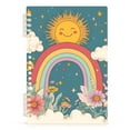 thumbnail image 7 of FORMRS 1-Subject Spiral Notebook 8" x 5" College Ruled 60 Refillable Sheet A5 Hard Cover, 2 Pack, Blue Rainbow, 7 of 7