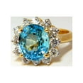 thumbnail image 5 of Freedom Indigo Pure Blue Natural Zircon Diamond Ring 10.05ct 14kt, 5 of 9