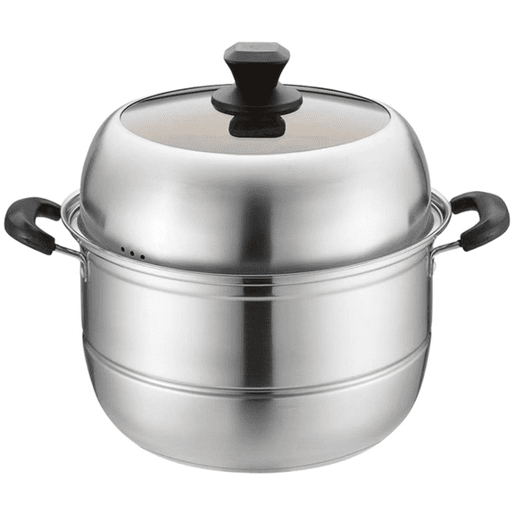 Korean Style Multi Layer Steamer Pot Non Magnetic Stainless Steel Construction