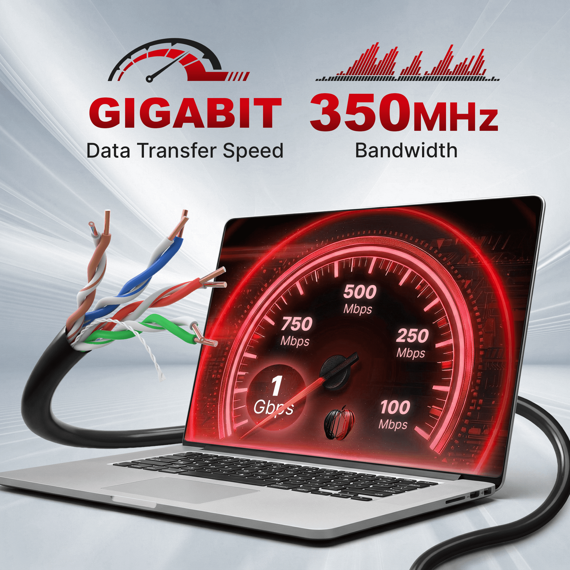 Big-A - 1000ft Cat5e Plenum Ethernet Cable, Black, 350MHz, 24AWG UTP, CMP Rated, Solid Network LAN Cord, Compatible with Printer, Gaming Consoles, Router, VoIP Phones, POE IP Cameras