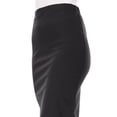 thumbnail image 5 of Moa Collection Women's Elastic High Waist Stretch Comfy Office Work Wear Solid Midi Skirt S-3XL, 5 of 6