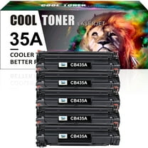 Cool Toner Compatible 35A Toner Cartridge for HP 35A CB435A for HP Laserjet P1005 P1006 P1007 P1008 P1009 Printer Ink (Black, 5-Pack)