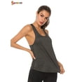 thumbnail image 3 of Spencer Women's Workout Tank Tops Casual Sleeveless Racerback Athletic Yoga Tops Quick Dry Sport Shirts for Gym Exercise (S, Grey), 3 of 5