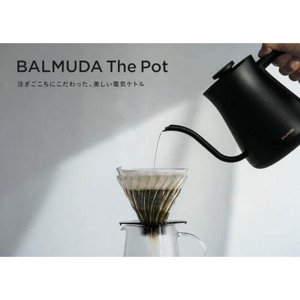 BALMUDA The Pot Electric Kettle, Black, 2022 Model, K07A-BK