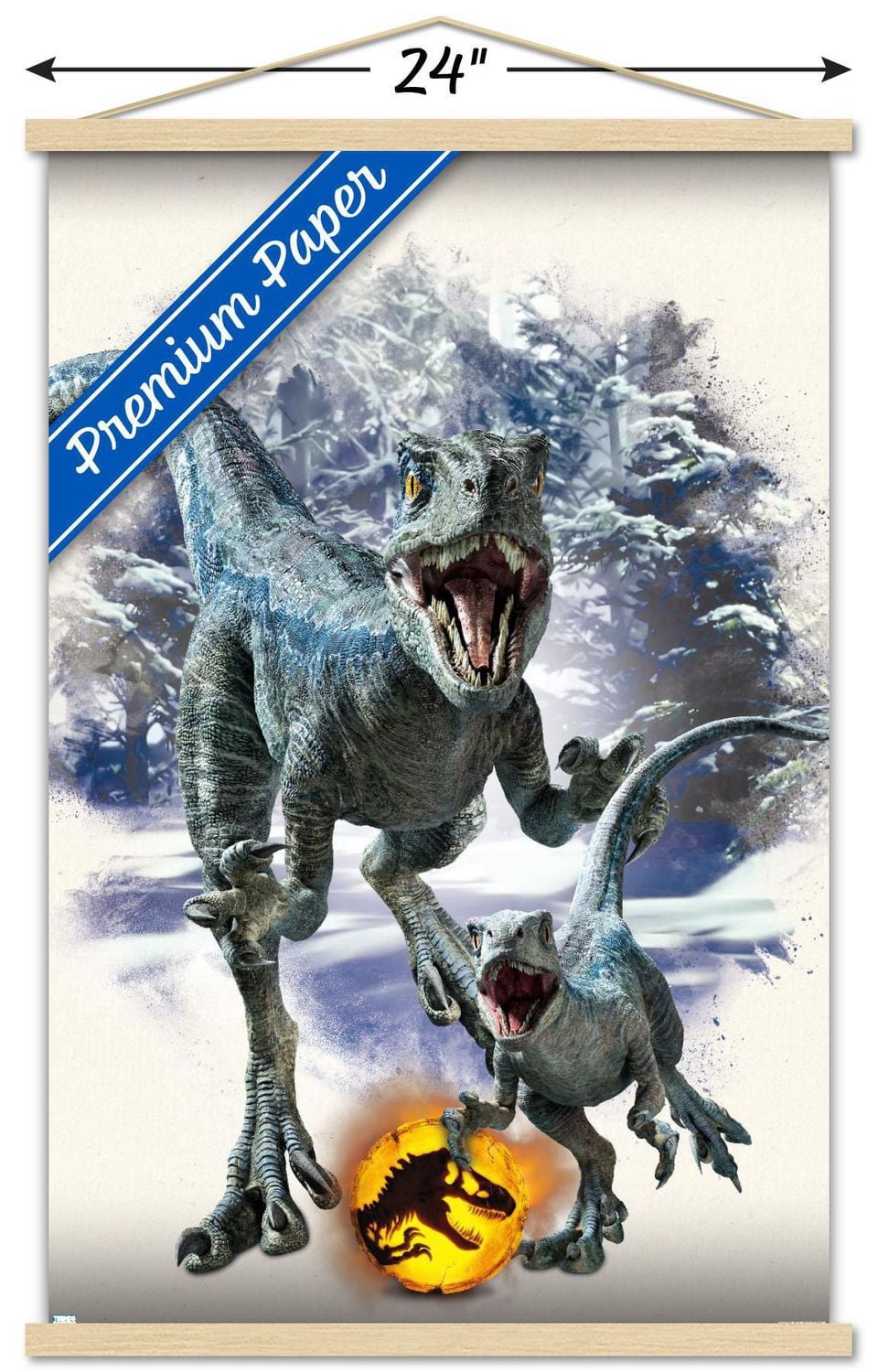 Jurassic World: Dominion - Blue and Beta Focal Wall Poster, 14.725" x 22.375" Framed