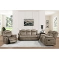 thumbnail image 6 of Comfortable Reclining Chair, Microfiber Upholstery, Sandy Brown, 32" Fully Reclined Height For A Laid-back Position 39.5" Depth, Brown Relaxing Experience, 6 of 6