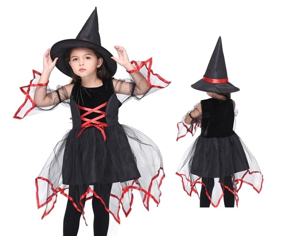 Magic Witch Girls 2 Piece Halloween Costume