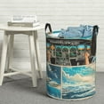thumbnail image 6 of Fuzoiu Comic Airplane Cockpit Illustration Print Circular Hamper,Laundry Basket with Handle,Collapsible Laundry,Dirty Clothes Storage Basket,for Bedroom Bathroom Dorm Living Room-Medium, 6 of 6