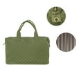 thumbnail image 5 of Alexis Bendel Sage Checkered Pattern Nylon Travel Duffle Tote Bag for Women, 5 of 6