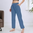 thumbnail image 4 of Women's Straight Leg Casual Pants Comfortable Daily Wear Trousers for Spring Summer Fall Seasons Outfit Versatile Style, 4 of 6