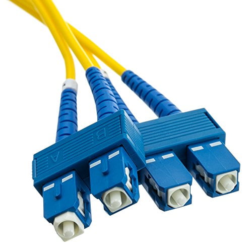 Câble à Fibre Optique, 10 Mètres (33 Pieds) SC to SC Connecteur d'Abonné Duplex 9/125 Fibre Optique Monomode SC/SC Câble de Connexion Optique, Câble en Gros