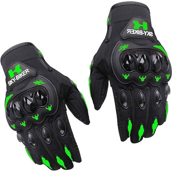 Guantes para Motociclista Hanylish Antideslizante Talla XL Negro-Verde