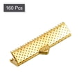 thumbnail image 3 of Unique Bargains 160Pack Ribbon Crimp Clamp Ends 30mm Cord End Clasp for DIY Craft Gold Tone, 3 of 7