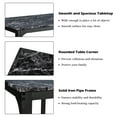 thumbnail image 6 of Costway 3 Piece Counter Height Dining Set Faux Marble Table 2 Chairs Kitchen Bar Black, 6 of 12