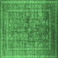 thumbnail image 1 of Ahgly Company Indoor Square Oriental Emerald Green Industrial Area Rugs, 5' Square, 1 of 4