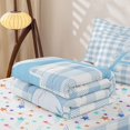 thumbnail image 5 of Catabedysis Bowknot ABC Print A Zipper Twin Comforter Sets with Fitted Sheet and 2 Pillowcases,Personalized Monogrammed Gifts Zipper Bedding Set For Girls,Colorful Stars Reversible,4-Piece, 5 of 7