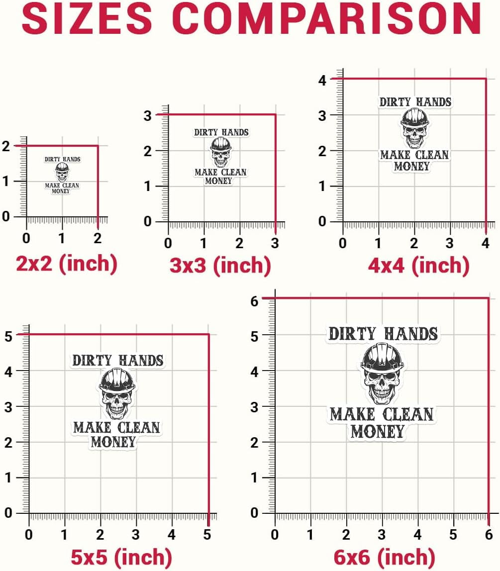 Vinyl-Aufkleber „Dirty Hands Make Clean Money“ – Für Handwerker, Elektriker, Helm, Laptop, Wasserfest