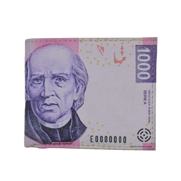 Men's Genuine Leather Bifold Multi Card ID Center Flap Wallet with Graphics 1246