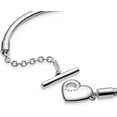 thumbnail image 4 of Pandora Moments Heart T-Bar Snake Chain Bracelet - 599285C00-16, 4 of 7