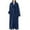 Navy, variant on Womens Long Robe Sleepwear Housecoat Winter Warm Pajamas Bathrobe Dressing Gown
