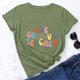 thumbnail image 2 of Jersey suelto para mujer Camiseta de manga corta con cuello redondo y estampado del día del maestro Camiseta de manga corta con cuello redondo/Camisa Pompotops hfajkhk141084, 2 of 7