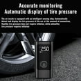thumbnail image 6 of Eoozwa Tire Inflator Portable Air Compressor 150 PSI Cordless Car Air Pump with Rechargeable Battery, 12V DC, Digital Pressure Gauge, LED Light, For Auto, Bike, Motorcycle, Ball, 6 of 9