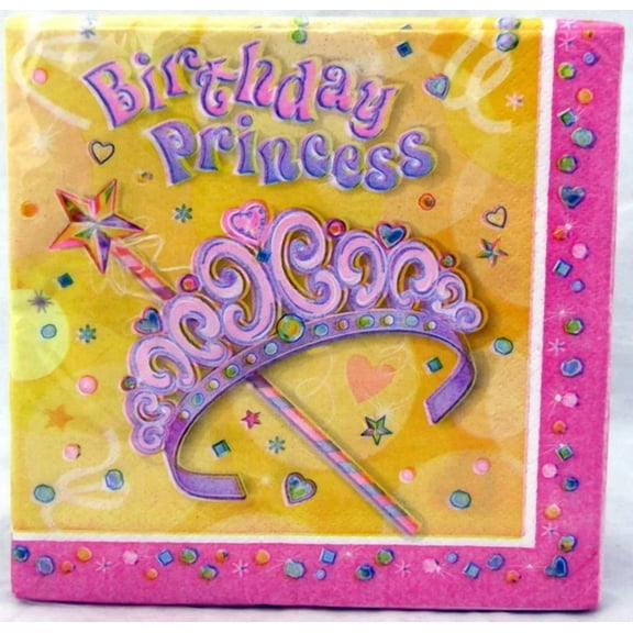 Princess Birthday Party Luncheon Napkins 16 Ct 13 Inch Supplies Decoration Girl