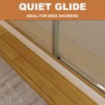 thumbnail image 4 of Sliding Shower Door 54" W x 72" H, 6 mm Clear Glass Semi-Frameless Shower Doors, Brushed Nickel, 4 of 9