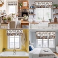 thumbnail image 5 of Home Sweet Window Valance for Kitchen, Home Country Star Barn Barrel Retro Wood Grain Rod Pocket Short Curtain for Small Windows, Light Filtering Decorative Valance, 42 x 18 Inch, 1 Panel, 5 of 9