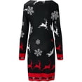thumbnail image 6 of BLTIBY Christmas Sweatshirt Dress for Women 2024 Xmas Print Autumn Winter Round Neck Casual Soft Long Sleeve Fashion Pullover Dresses Outfit Trendy Black 2 XXL, 6 of 6