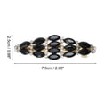 thumbnail image 4 of Unique Bargains 1 Pc Hair Barrettes Rhinestones Hair Clips Black Gold Tone, 4 of 5