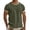 A-Green17, variant on XIAOCHA Men's Ringer Tee Short Sleeve Round Neck Contrast Trim Casual Loose Fit Lightweight Daily Shirt