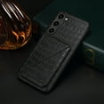 thumbnail image 7 of Allytech Slim Case Compatible with Samsung Galaxy S23 FE, Crocodile Print PU Leather Magnetic Hidden Card Holder Kickstand Shockproof Full Body Protective Wallet Case for Women Men, Black, 7 of 7