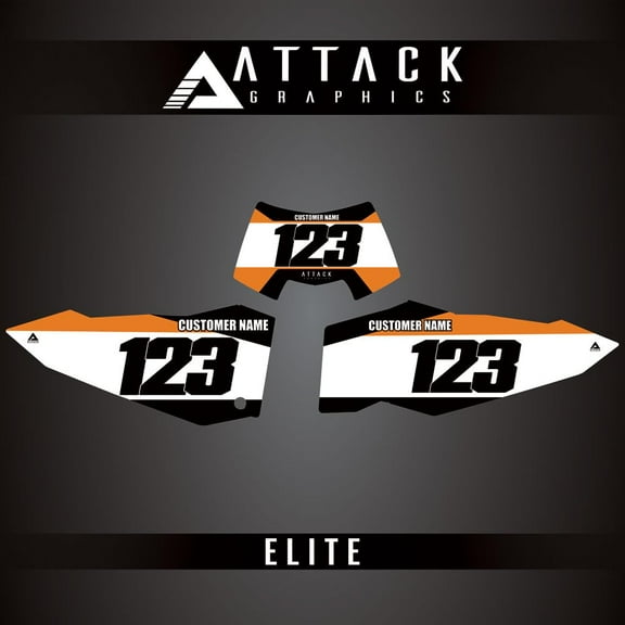Attack Graphics Elite Number Plate Backgrounds for KTM 250 XCF-W 2011