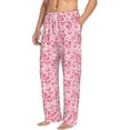 thumbnail image 6 of Logiee pink heart Print Pajama Pants for Men,Men’s Pajama Bottoms,Mens PJ Pants with Pockets & Button Fly-3X-Large, 6 of 6