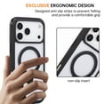 thumbnail image 4 of For iPhone 17 Pro Max Case Compatible with MagSafe, Rugged PC+TPU Back Cover with Magnetic 360° Kickstand Ring Holder, Anti-Scratch, Shock-Absorbent, Non-Slip Grip, Anti-Fingerprint,Black, 4 of 10