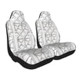 thumbnail image 3 of Car Seat Covers Are Protected From Dust And Spillage And Elastic Straps Are Easy To Install For Easy Car Suv Truck Delivery White Moroccan Trellis Hand-Drawn Sketch_1 1, 3 of 8