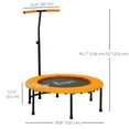 thumbnail image 3 of Soozier 39" Mini Exercise Trampoline Indoor Fitness Rebounder, Orange, 3 of 10
