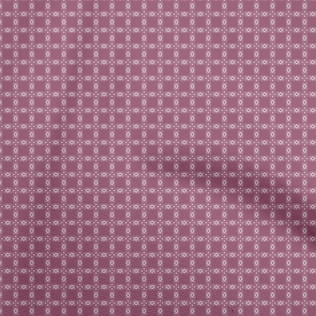 oneOone Polyester Spandex Purple Fabric Geometric Craft Projects Decor Fabric Printed By The Yard 56 Inch Wide